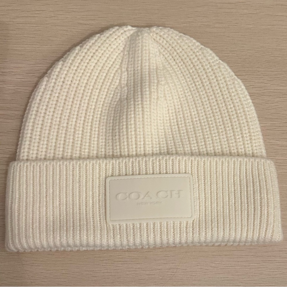 Coach Chalk Knit Beanie (NEW WITH TAGS)